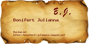 Bonifert Julianna névjegykártya